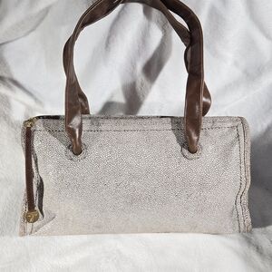 HOBO Silver and Brown Shoulder Bag